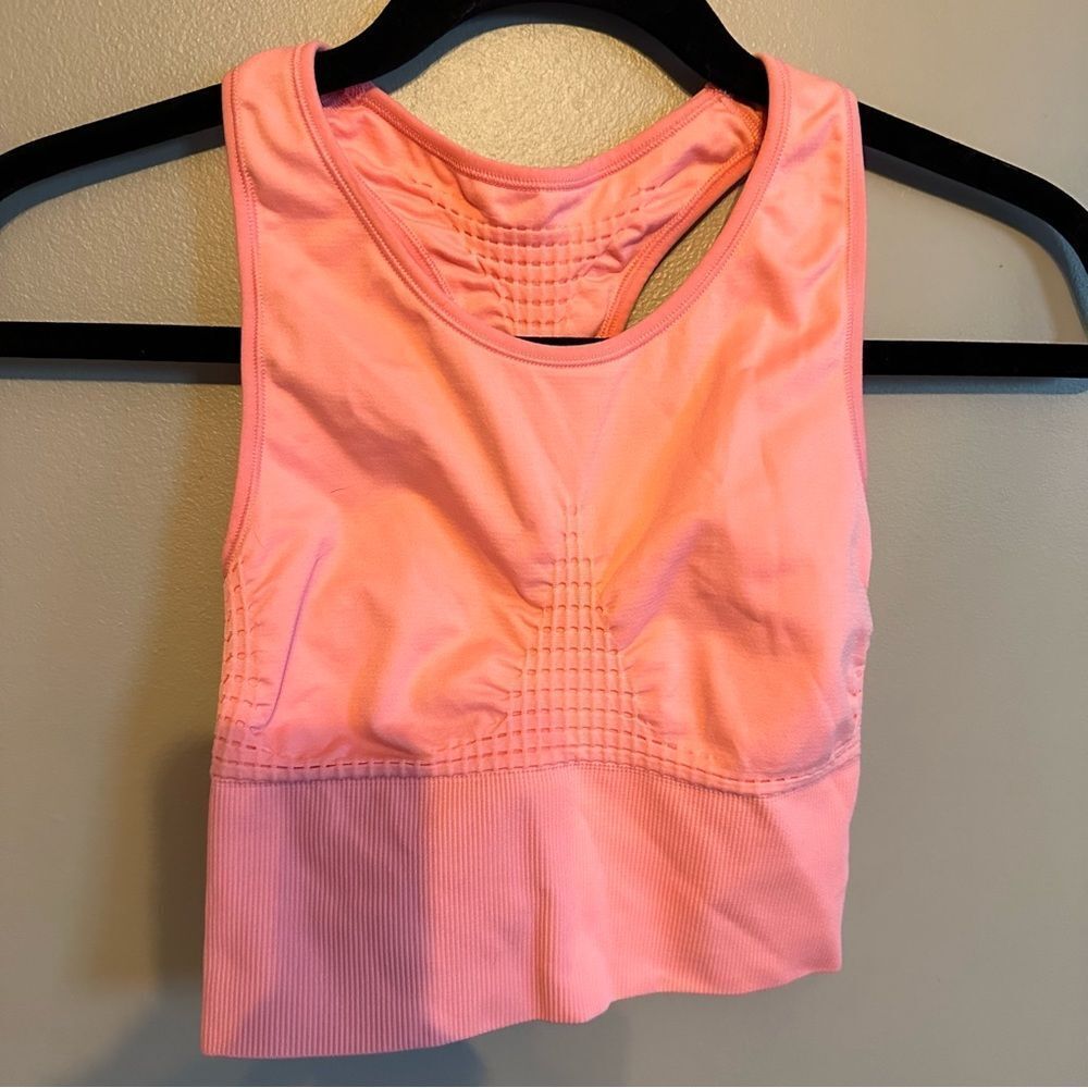 Sweaty Betty Stamina Longline Sports Bra peach size small